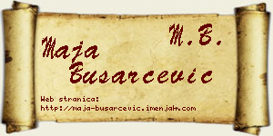Maja Busarčević vizit kartica
